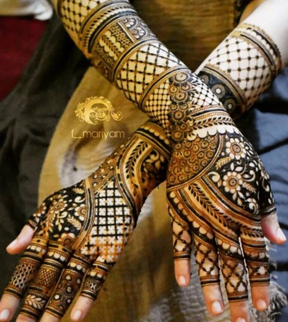 Simple Back Hand Mehndi For Brides